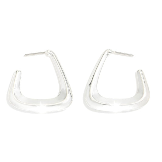 Trapezoid Hoop Earring