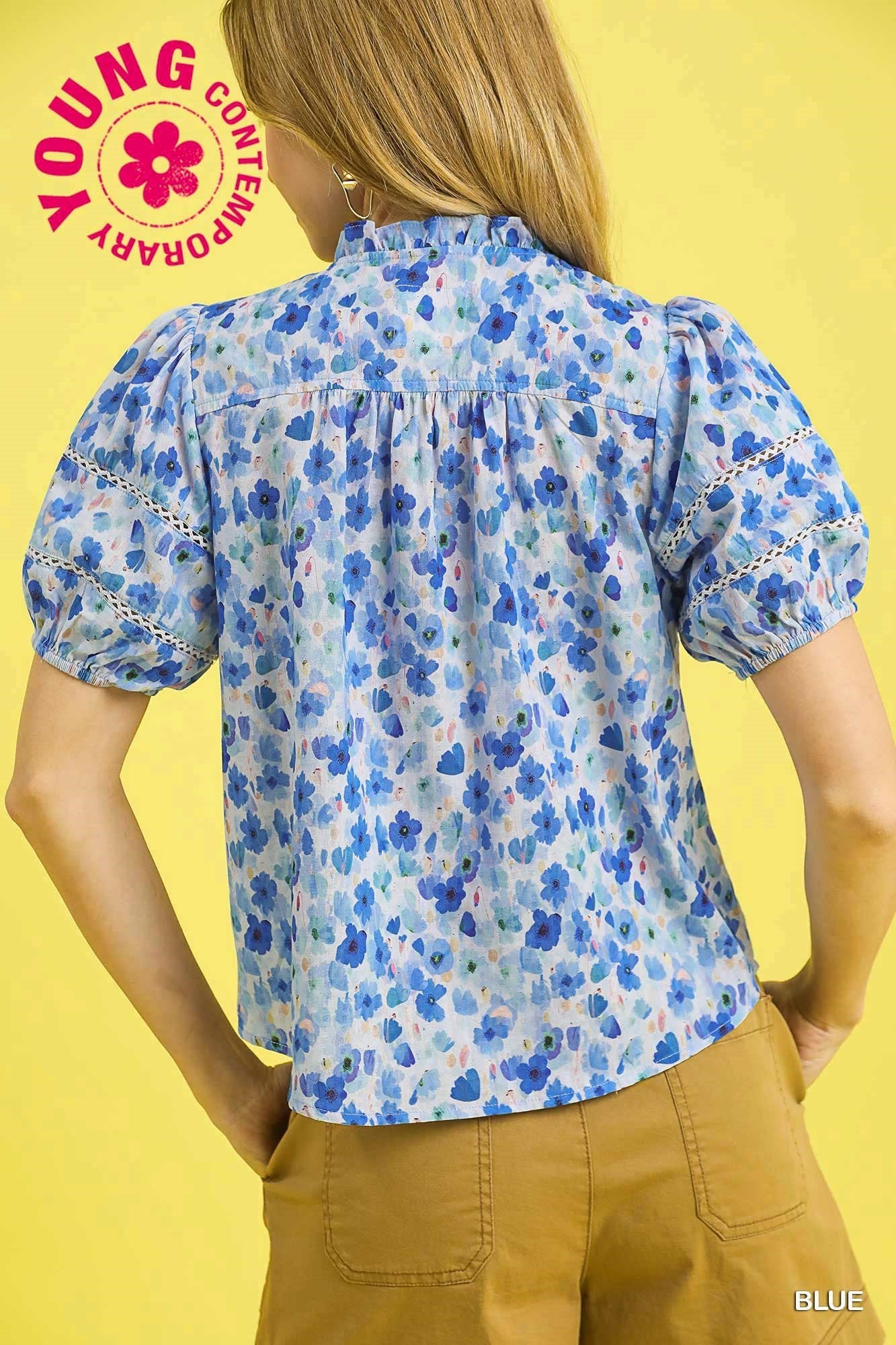 Watercolor Pintuck Blouse