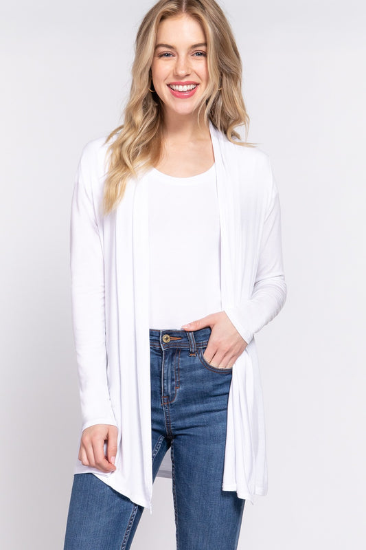 Rayon White Cardigan