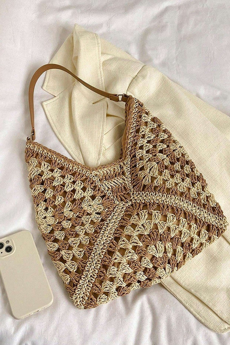 Woven Straw Shoulder Bag