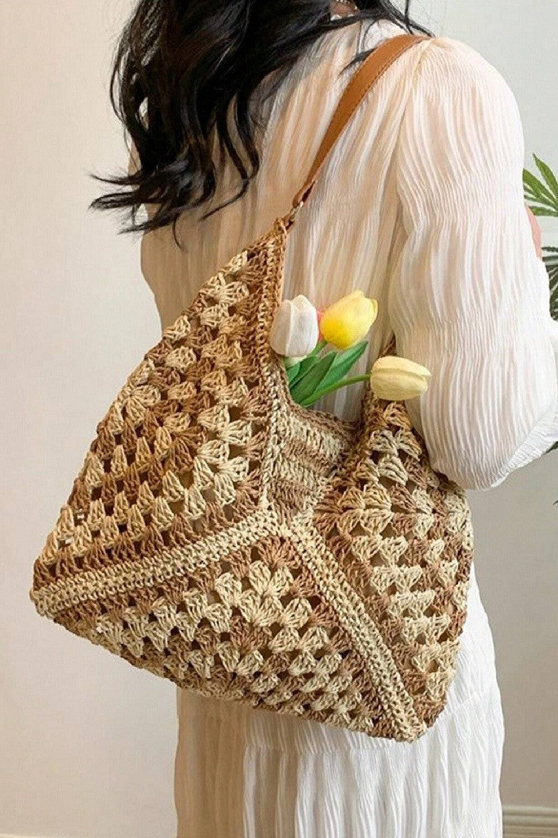 Woven Straw Shoulder Bag