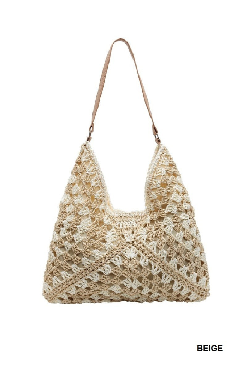 Woven Straw Shoulder Bag