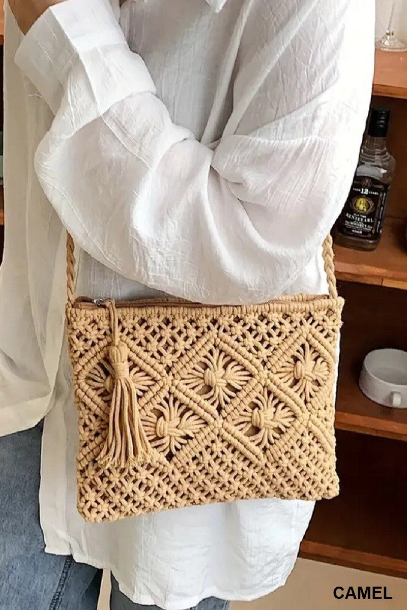 Woven Bohemian Crochet Shoulder Bag